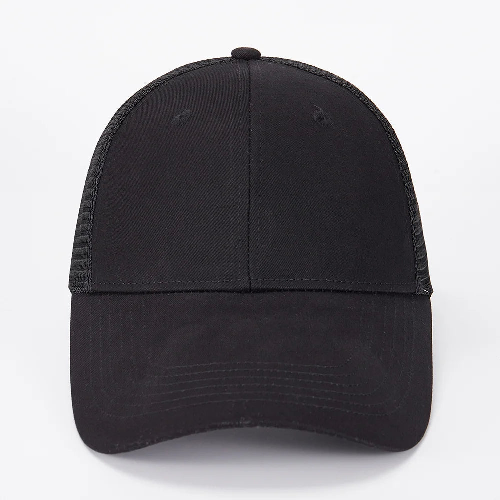 Customizable Long Brim Meshback Trucker Cap CB0003