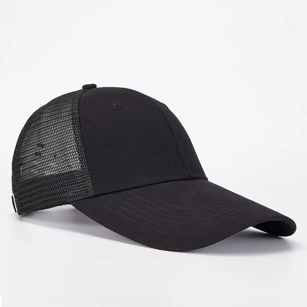 Customizable Long Brim Meshback Trucker Cap CB0003