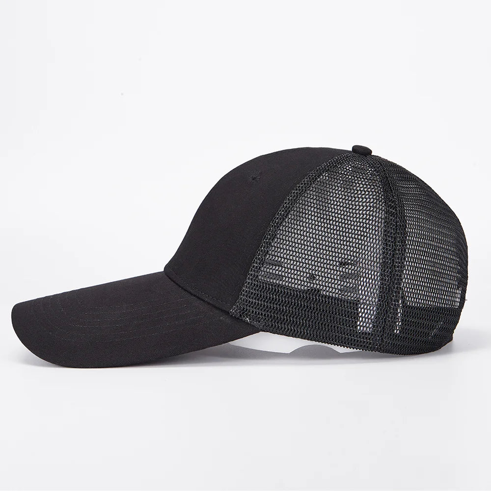 Customizable Long Brim Meshback Trucker Cap CB0003