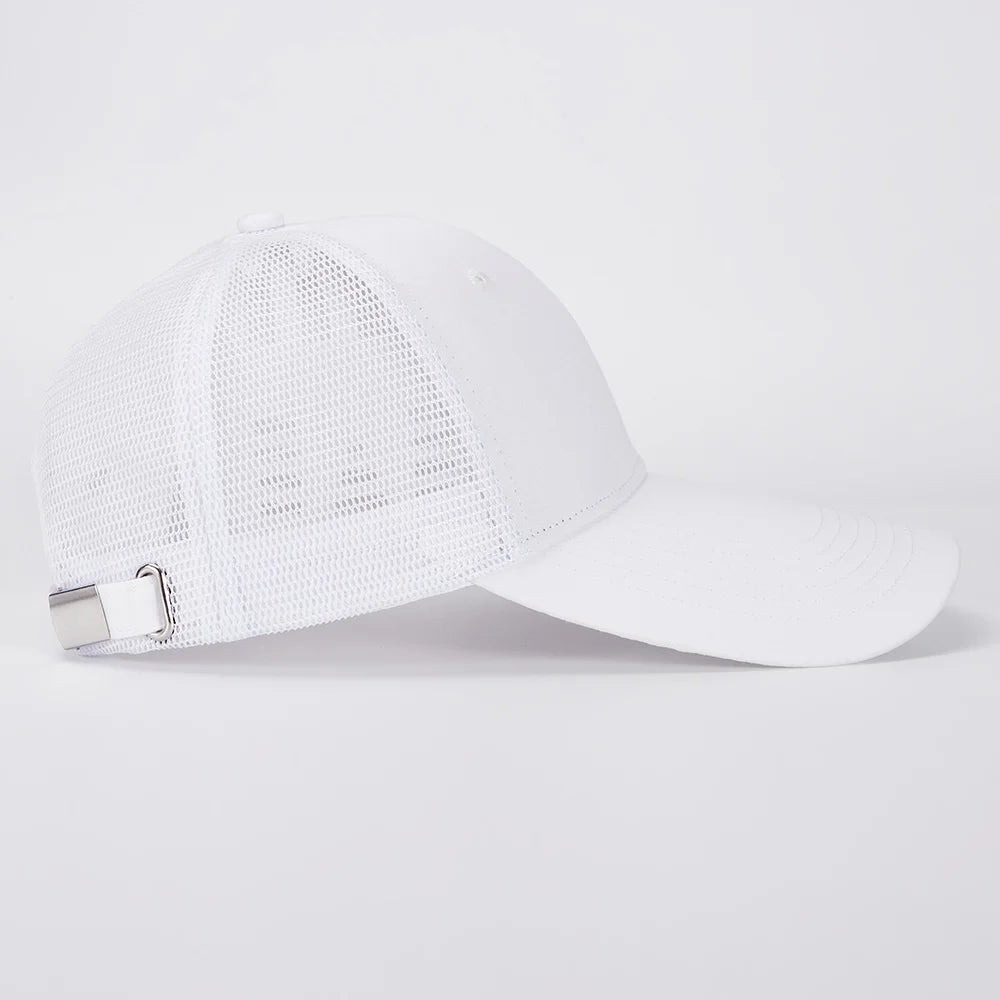 Customizable Long Brim Meshback Trucker Cap CB0003